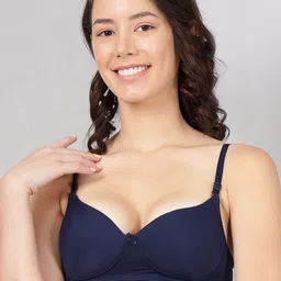 SHOPPY VILLA Lightly Padded Non-Wired Seamless Cotton T-shirt Bra-Moisture Wicking-29