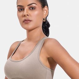 SKDREAMS Full Coverage Non Padded Non-Wired Seamless Workout Bra-All Day Comfort image 2