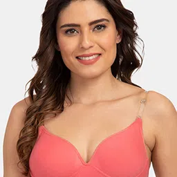 Tweens Pack Of 3 Cotton Push-Up Bra Medium Coverage Heavily Padded Transparent Back image 2