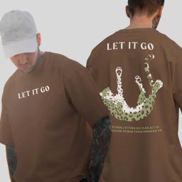 Men Printed Round Neck Polycotton Brown T-Shirt-image-97