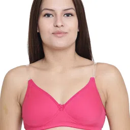 Floret Charcoal & Magenta Set Of 2 Lightly Padded Multiway Seamless T-Shirt Bra image 4