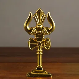 TRISULAM / SULAM / SOOLAM FOR CAR DASHBOARD , POOJA ROOM , TABLE Decorative Showpiece - 6.5 cm-picture-20
