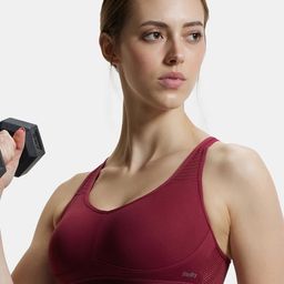 Jockey Move Full Coverage Lightly Padded Full Coverage Wirefree Sports Bra-Anti Microbial image 3