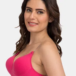 Tweens Pack Of 3 Cotton Push-Up Bra Medium Coverage Heavily Padded Transparent Back image 4