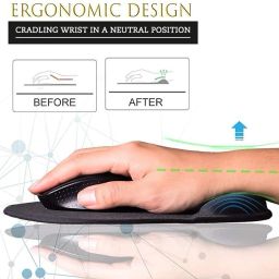 Kreya Enterprise Mouse Pad, Ergonomic Mouse Pad with Comfortable Gel Wrist Rest Support Mousepad image 3