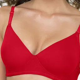 Tweens Pack of 2 Red Solid Non Wired Full Coverage T-shirt Bra TW-91570-2PC-RD image 2