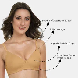 Tweens Pack of 2 Full Coverage Lightly Padded T-Shirt Bra With All Day Comfort image 4