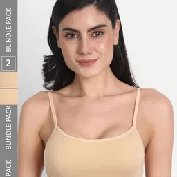 Aimly Pack of 2 Sports Bra Cotton Non-Padded Non-Wired Mid Coverage-29