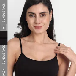 Aimly Pack Of 2 Cotton Sports Bra Non-Padded Non-Wired Mid Coverage-picture-30