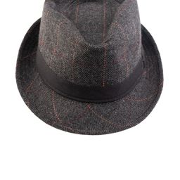 The Tie Hub Men Woven Design Fedora Hat-picture-43