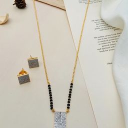 ABDESIGNS Gold-Plated  American Diamond Mangalsutra-image-64