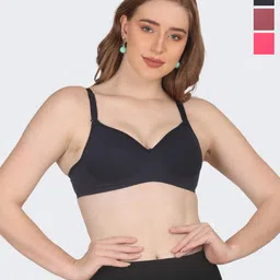 POOJA RAGENEE Pack Of 3 Full Coverage Lightly Padded Everyday Bra With All Day Comfort-19