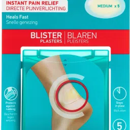 Fast Healing Blister Plasters with Foot Heel Rubbing Protection from Shoe Bite While Walking n Running for Men n Women - Medium Size,Pack of 5 Adhesive Band Aid-image-28