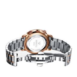 Nibosi Men Black Embellished Dial & Silver Toned Analogue Chronograph Watch NB-2309 image 4