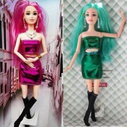 Slim & Shiny Cute Foldable and moveable Hands and Legs Doll Combo Set-4