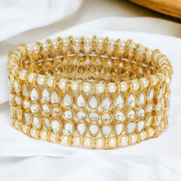 OOMPH Kundan Bangle-Style Bracelet-image-62