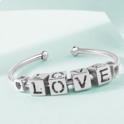 MINUTIAE Women Love Box Flexible Cuff Silver Bracelet-image-99
