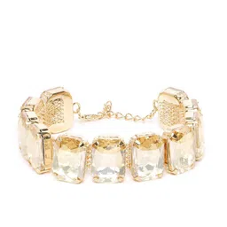 YouBella Yellow Gold-Plated Stone Studded Bracelet-picture-58