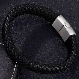 KARISHMA KREATIONS Men Leather Wraparound Bracelet-image-98