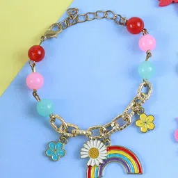 Asthetika Kids Girls Artificial Beads-Beaded Link Bracelet-picture-25