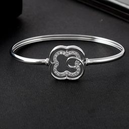 Voylla Women Rhodium-Plated Cubic Zirconia Cuff Bracelet-41