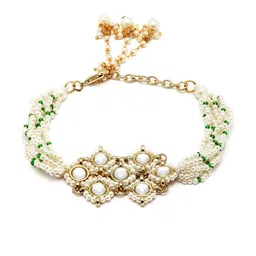 KARATCART Women Gold-Plated Kundan Charm Bracelet image 2
