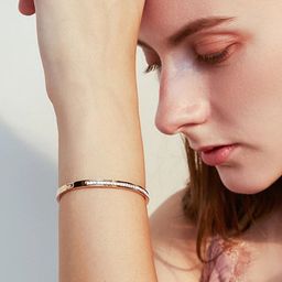 MYKI Rose Gold-Plated Cubic Zirconia-Studded Kada Bracelet image 5