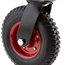 6" Pneumatic Swivel Wheel – Heavy-Duty Rubber Trolley Wheel 6 Inch Pneumatic Swivel Heavy-Duty Rubber Trolley Wheel with Top Plate Mount Single Unit Measuring Wheel-23