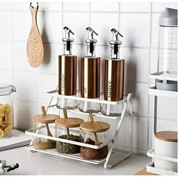 appeasy White Kitchen Counter Shelf Liner Organiser-29