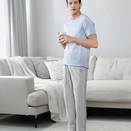 Van Heusen Athleisure Men Solid Smart Tech Easy Stain Release Track Pants-image-18