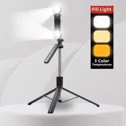 Tryonce LED Selfie Stick Tripod with 3 Light Modes, Remote & 1700mm Stand Rechargeable Tripod-image-60