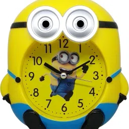 Analog Yellow, Blue Clock-10