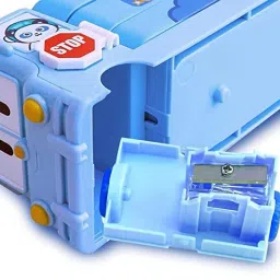 blue Bus Compass 2 Art Metal Pencil Box-image-29