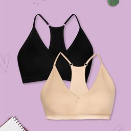 DChica Pack Of 2 All Day Comfort Bra Removable Cups Full Coverage-image-55