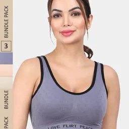 Amour Secret Pack Of 3 Removable Padding Non-Wired Anti Odour Full Coverage Bra-5