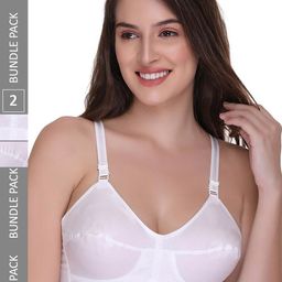 SONA Pack Of 2 Everyday Bra Full Coverage Non Padded All Day Comfort Super Support Bra-13