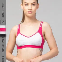 Apraa & Parma Pack Of 2 Workout Bras With Full Coverage High Support Organic-image-93