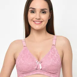 Da Intimo Pink Lightly Padded Medium Coverage Everyday Bra With All Day Comfort-24