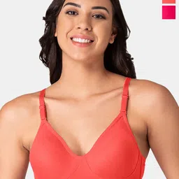 KOMLI Pack of 2 Cotton Full Coverage Bra-image-77