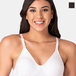 KOMLI Pack of 2 Full Coverage Cotton Beginners Bra With All Day Comfort-16