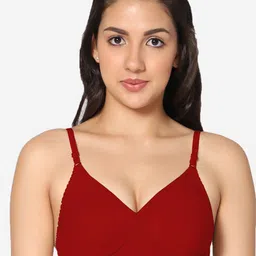 In Care Red Seamless Full Coverage Pure Cotton T-shirt Bra With All Day Comfort-image-40