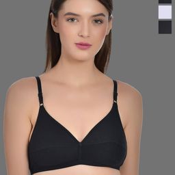 Aimly Pack Of 3 Half Coverage All Day Comfort Cotton T-shirt Bra-picture-44