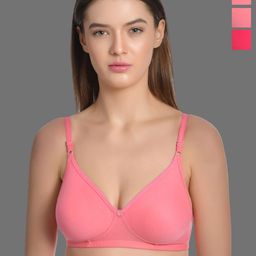 Aimly Pack Of 3 Medium Coverage All Day Comfort Cotton T-shirt Bra-43