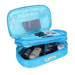 NFI essentials Women Blue Double Layer Cosmetic Storage-24