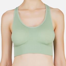 Poftik Full Coverage Removable Padding Workout Bra With Side Shaper image 5