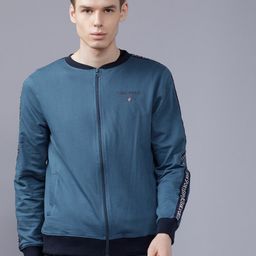 The Indian Garage Co Men Teal Blue Solid Sweatshirt-image-38