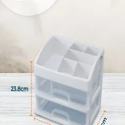 Kuber Industries White Water Resistant 2 Layer Cabinet Desktop Storage Organiser-21