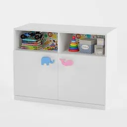 boingg! - a happy start Engineered Wood Kids Storage Cabinet in White Colour-picture-45