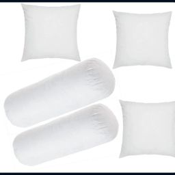 jaipuri Combo Of 2 Bolster & 3 Microfibre Solid Cushion Pack of 5-image-12