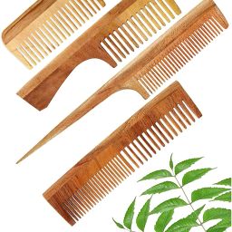Ayurvedic Neem Wood Anti Dandruff Hair Comb ( pack of 4)-picture-5